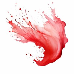 Poster - Dynamic Red Splash of Paint with Fluid Movement and Vivid Color Details Captured in Abstract Style for Creative Art Applications