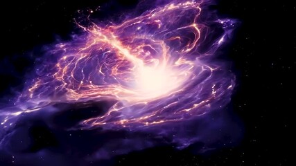 Wall Mural - Incredible cosmic explosion in deep space