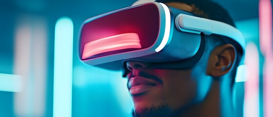 Poster - VR Headset Users Interacting with Ads as Emotional Engagement Data is Analyzed in Real Time at