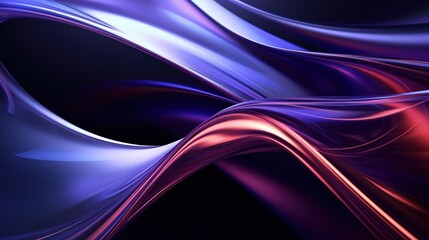 Poster - abstract liquid glass waves in holographic colors representing fluid dynamics and modern designs for