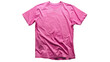 © NansiPhoto - Pink t-shirt mockup lying flat on transparent background
