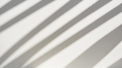 Poster - A minimalist black-and-white composition of geometric shadows cast across a smooth white wall creates a modern abstract art vibe.