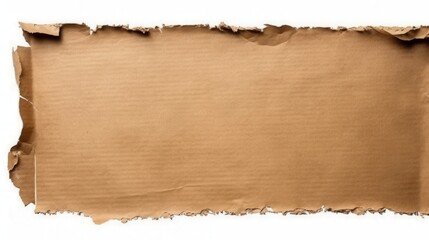 Poster - Torn Cardboard Paper Sheet with Irregular Edges Ideal for Creative Projects and Backgrounds in Art and Design