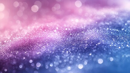 Poster - Abstract Purple Blue Glitter Sparkling Background Festive Shimmering Texture Elegant Design Digital Art Glowing Light Bokeh Bright Shiny Celebration  