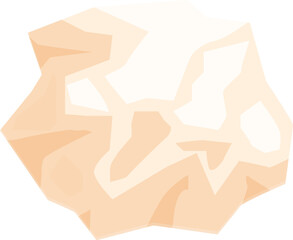 Poster - Beige crumpled paper ball forming abstract shapes and shadows, suggesting discarded ideas or creative process