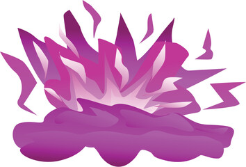Aufkleber - Purple fire burning with vivid colors and abstract shapes, creating a visually striking image