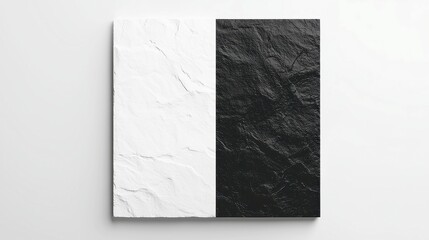 Poster - Geometric Harmony, stark black-and-white patterns highlighting balance and form, minimalist design, serene ambiance, open space inviting contemplation and clarity