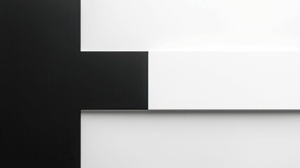 Poster - Geometric Harmony, minimalist black-and-white patterns showcasing balance and form in an uncluttered environment, emphasizing simplicity and elegance.