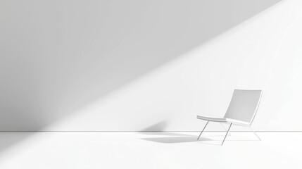Poster - Contrast and Emptiness, a striking black-and-white artwork highlighting negative space, featuring a minimalist backdrop and a clean, simple environment inviting contemplation.