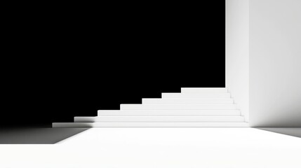 Poster - Minimal Noir, a striking black-and-white environment emphasizing artistic depth through high contrast, featuring a clean, simple background with ample free space.