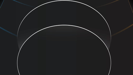 Fototapete - Abstract luxury black and gray background, light design modern luxury futuristic background vector illustration. Abstract black banner silver line curve and gray design.
