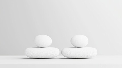 Poster - Monochrome Harmony, an exploration of black, white, and neutral shades, featuring a minimalist backdrop, uncluttered design, and an emphasis on spacious simplicity.