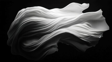 Poster - Noir Haze, an elegant black-and-white abstraction featuring a minimalist backdrop, emphasizing soft contrasts and open spaces for a serene visual experience