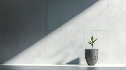 Poster - Calm Serenity in Grey, a tranquil scene featuring soft light and shadow interplay, a minimalist backdrop that emphasizes simplicity and open space for reflection.