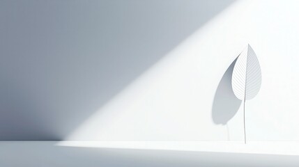 Poster - Serenity in Shadows, a soft-lit grayscale composition showcasing the delicate interplay of light and dark, minimalist aesthetics, emphasizing tranquility and open space