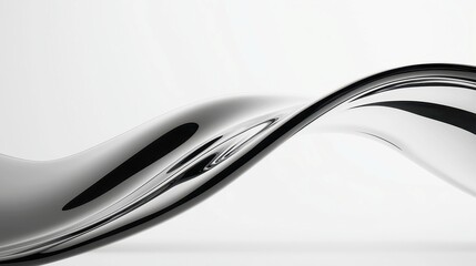 Poster - Silent Currents, a serene monochrome composition featuring smooth, flowing shapes in a minimalist environment, evoking tranquility and simplicity in an open space