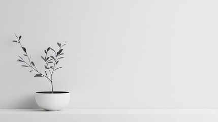 Poster - Elegant Monochrome Study, a refined exploration of subtle contrasts, showcasing rich textures and shading, framed in a minimalist setting with ample free space.