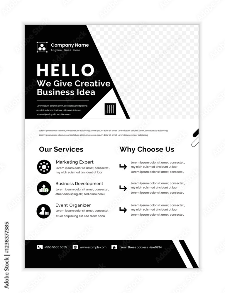 Flyer File Rectangle Business flyer layout template in A4 size template. annual report ...