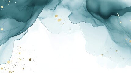 Aufkleber - Soft Light Blue Watercolor Acrylic Marble Background with Abstract Alcohol Liquid Texture in Pastel Colors. Ideal for Creative Design, Invitations, and Decorative Projects