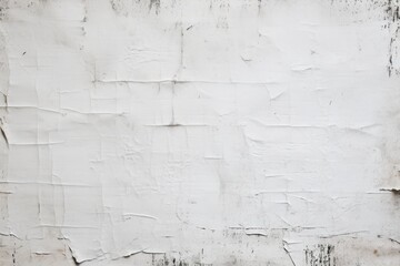 Poster - abstract white texture with crumpled paper effect on wall ideal for backgrounds or artistic projects