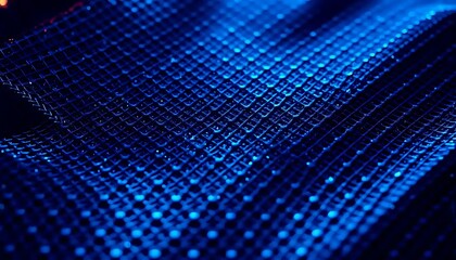 Poster - Blue Grid Pattern Abstract Texture Background