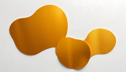 Poster - Abstract Gold Forms on White Background