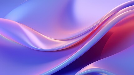 Poster - Abstract Fluid Background with Iridescent Waves in Soft Shades of Blue, Purple and Pink for Creative Design Projects and Inspirations