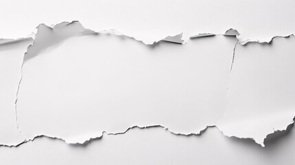 Wall Mural - Ripped white paper serving as a message background.