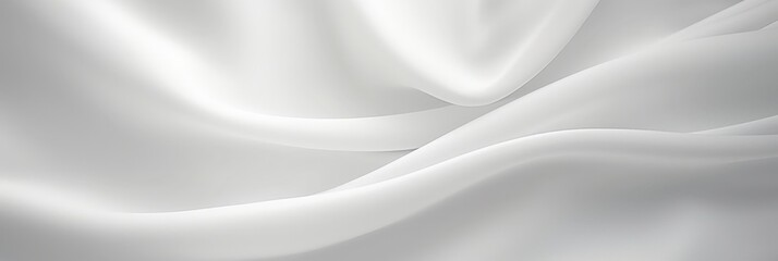 Poster - elegant and soft white fabric with delicate drapes perfect for fashion, textiles, and background des