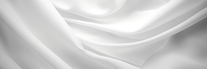 Poster - Soft White Cloth Texture with Elegant Flowing Fabric Suitable for Backgrounds, Wallpapers, and Design Projects