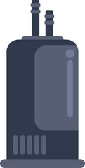 Poster - modern gas boiler heating water with two pipes for central heating system