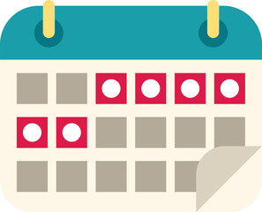 Poster - wall calendar is showing the days of the month with marked dates indicating an important meeting or 