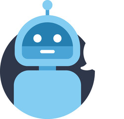 Poster - Modern chatbot speaking inside speech bubble giving an answer