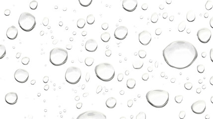 Fototapete - background featuring a close up of transparent water droplets with glistening reflections and a serene minimalist atmosphere