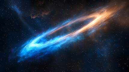 Fototapete - Captivating Cosmic Explosion Mesmerizing Galactic Nebula in the Vast Universe Displaying Dramatic Celestial Lighting and Powerful Energy Bursts Across the Infinite Cosmic Canvas