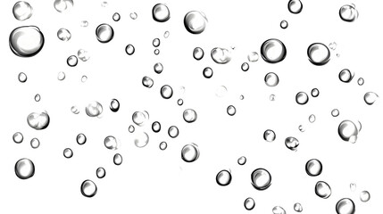Fototapete - Closeup of mesmerizing transparent bubbles and water droplets on a glass surface creating a serene minimalist and ethereal abstract background  Elegant calming and captivating visual