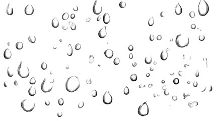 Leinwandbilder - Closeup view of transparent water droplets and dew on a glass surface creating a reflective and textured background  The image has a natural