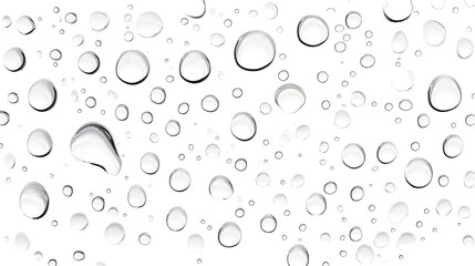 Leinwandbilder - Elegant and Minimalist Transparent Water Droplets on a Glass Surface with Simplicity and Purity  Abstract Nature Background with Symmetry and Geometric Patterns