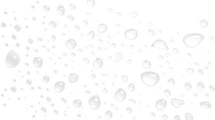Fototapete - Tranquil water droplets gently resting on a glass surface creating a mesmerizing play of light and reflection  This minimalist nature inspired image evokes a sense of calmness purity