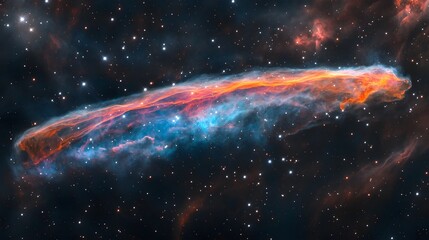 Poster - image of a majestic cosmic storm of glowing nebula stars and other captivating celestial phenomena in the vibrant colorful expanse of interstellar space