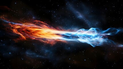 Aufkleber - Mesmerizing cosmic explosion igniting vibrant celestial energies in a dramatic galactic landscape showcasing the power and beauty of the universe  This surreal
