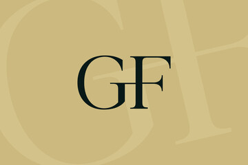 Wall Mural - gf or fg letter logo icon design. classic style luxury initials monogram.