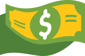 Poster - Waving dollar bill representing financial concepts, investment, and economic growth