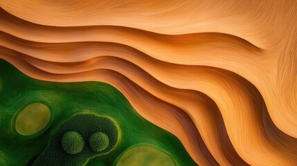 Aufkleber - Desert landscapes nature idea. Abstract view of layered earth and vegetation showcasing natural texture and color.