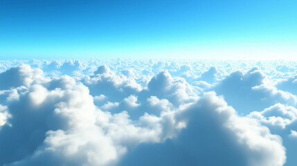 dreamy sky above the clouds with soft sunlight and bright blue horizon perfect for inspirational bac