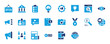 © nidhi07 - Set of Digital Marketing icon. Live Channel, Vision, Start, Identification Card, Play Button, Mobile Chat, Photograph, Medal, Zoom, Megaphone, Connection, Newspaper, Advertising vector.