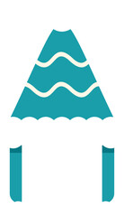 Poster - stylized turquoise pencil symbolizing creative thinking, innovation, and the power of ideas
