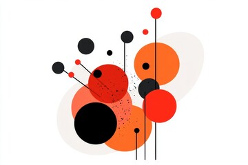 Poster - A clean, modern icon of a network with connected dots spread throughout, representing communication and connection