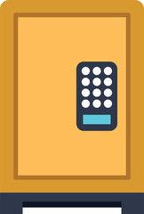 Poster - Secure metal strongbox featuring an electronic keypad lock for enhanced protection of valuables
