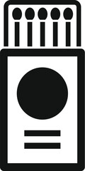 Poster - Open matchbox with matches ready to be struck, symbolizing fire starting and potential ignition